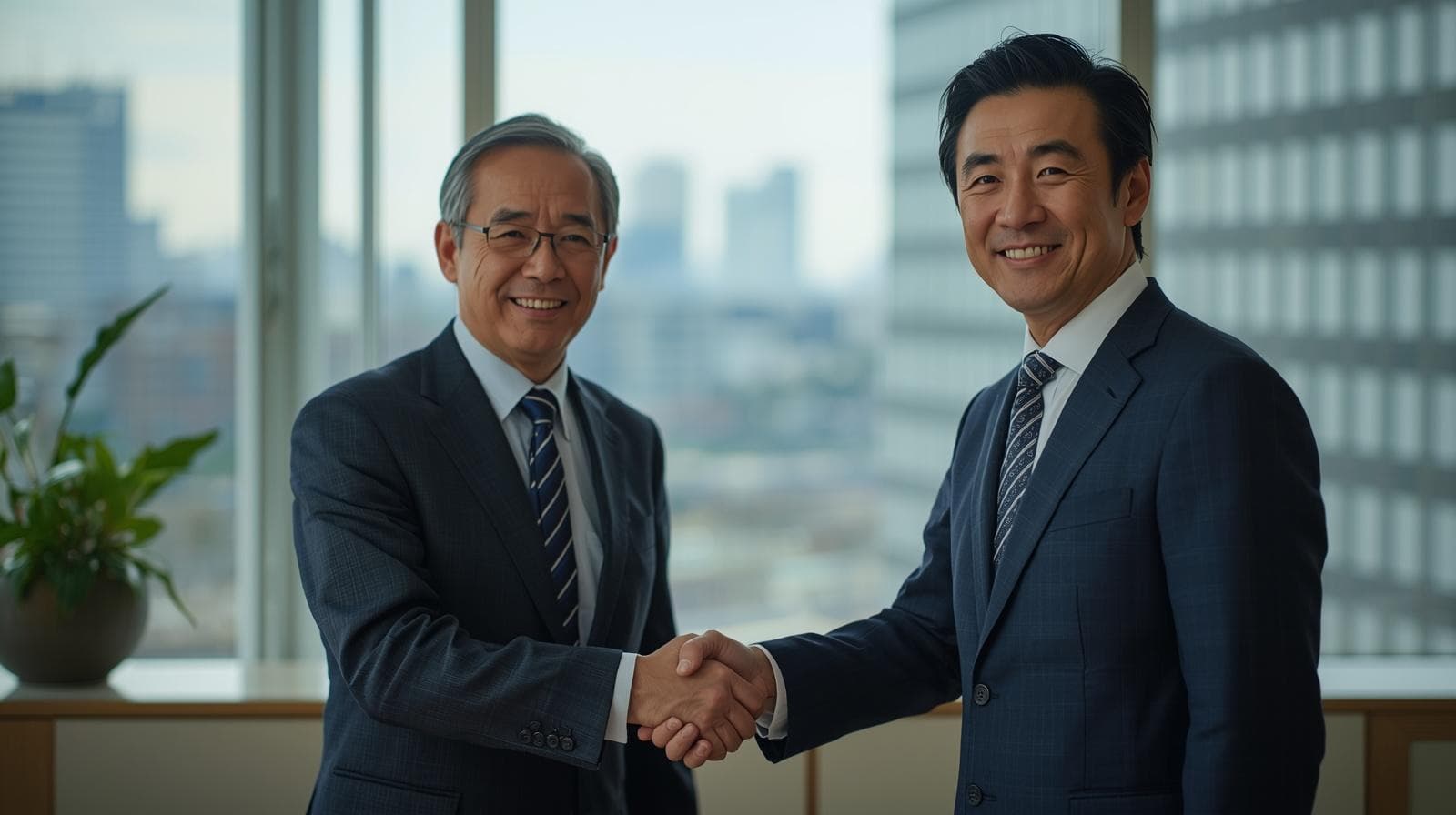 M&A・事業承継の握手シーン